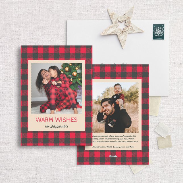 Foto för mysiga buffelpapper julkort (Skapare uppladdad)