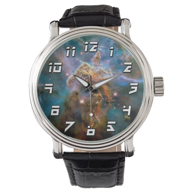 Foto för Mystic Mountain Carina Nebula Hubble Spac Armbandsur (Framsida)