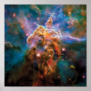 Foto för Mystic Mountain Carina Nebula Hubble Spac Poster