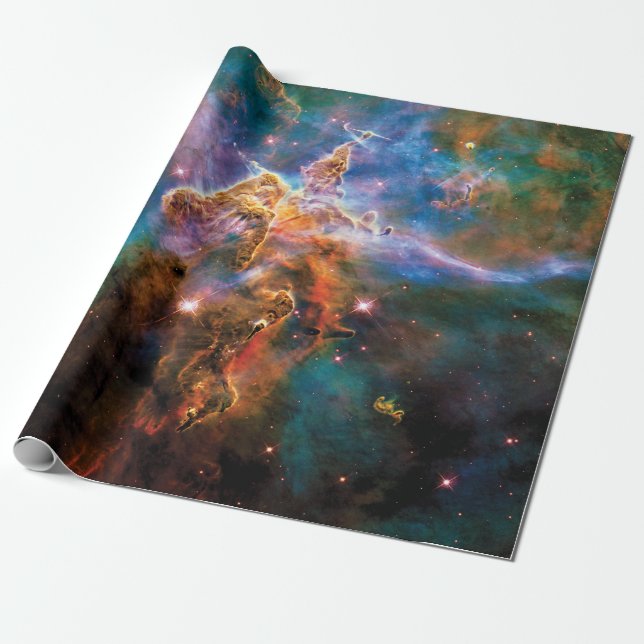 Foto för Mystic Mountain Carina Nebula Hubble Spac Presentpapper (Utrullad)