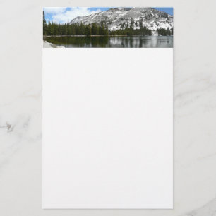 Foto för nationalparken Snowy Tenaya Sjö Yosemite Brevpapper