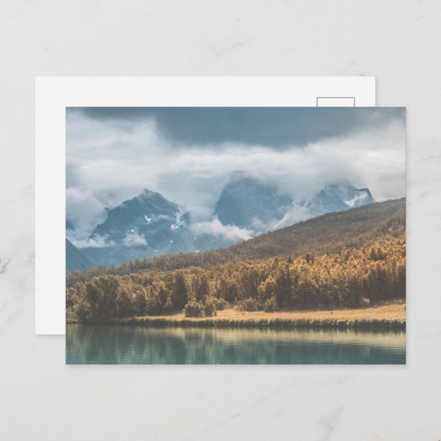 Foto för norgens höst liggande vykort (Fram/baksida)