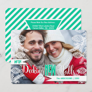 Foto för ny adress Helgdag Dekar NYA Halls Julkort