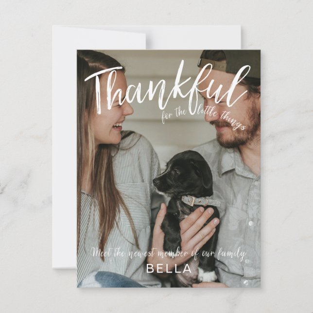 Foto för ny medlem i thanksgivingen julkort (Framsida)