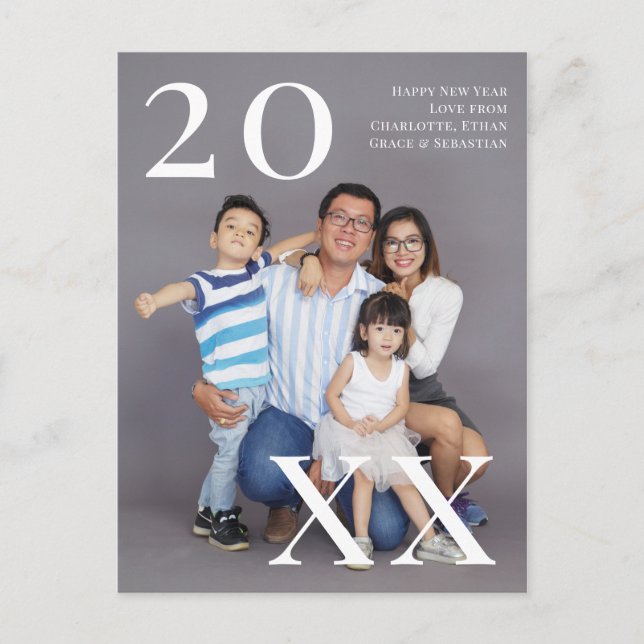 Foto för nyårsprogram för Personlig (vykort tillba Vykort (Framsida)