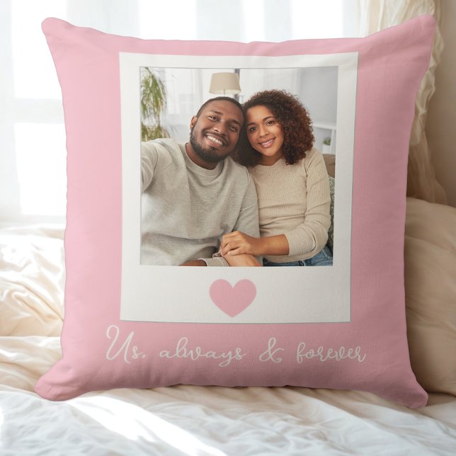 Foto för par kudde (Couple's Photo Throw Pillow)