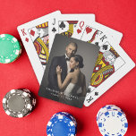 Foto för par med Bröllop eller Förlovning Casinokort<br><div class="desc">Den här fotodesignen i anpassningsbarna innehåller en fotomall som överför det önskade fotot ställe i den exempelbild som visas. Anpassa med din namn och bröllop-dejt för en underbar keepy eller bröllopsförmån. De här ger bra gåvor till din familj och även till brudens sida.</div>