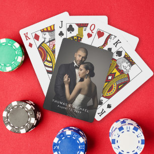 Foto för par med Bröllop eller Förlovning Casinokort