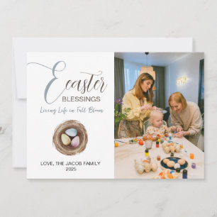 Foto för Påsk Blesings-skript för modern Elegant Julkort
