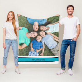 Foto för personlig-familjen och Namn Fleecefilt