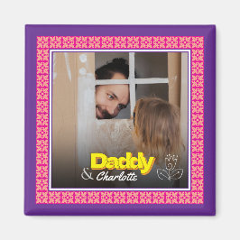 Foto för personlig-familjen - Pappa-dotterbild Magnet