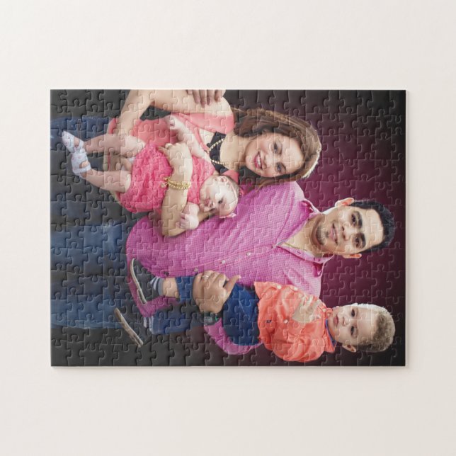 Foto för personlig-familjen pussel (Horisontell)