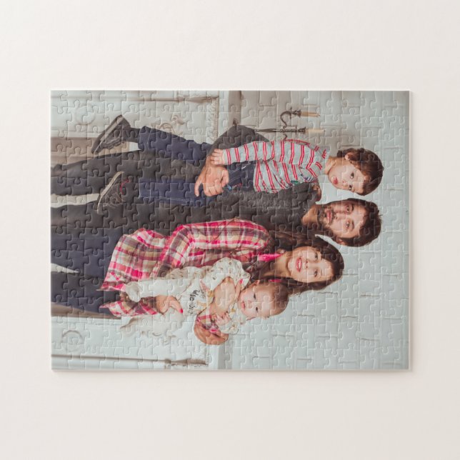 Foto för personlig-familjen pussel (Horisontell)