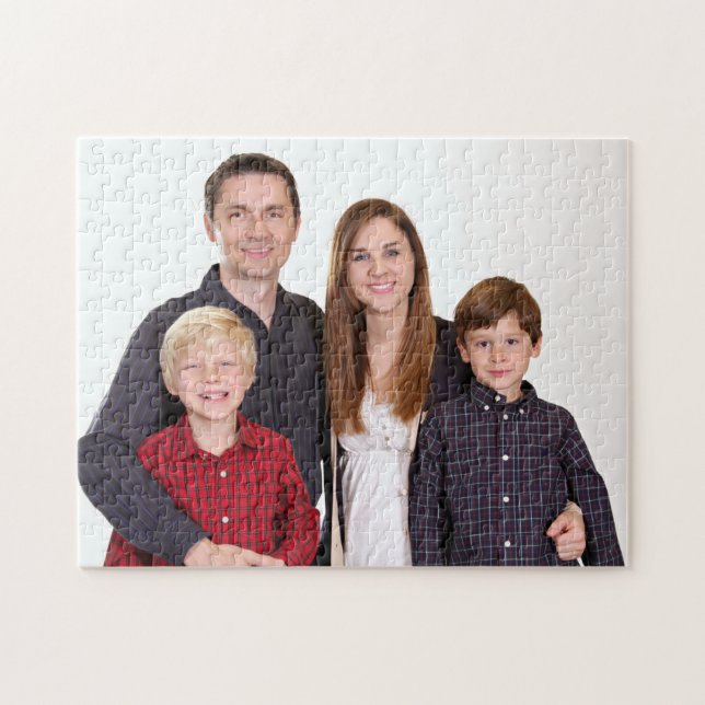 Foto för personlig-familjen pussel (Horisontell)