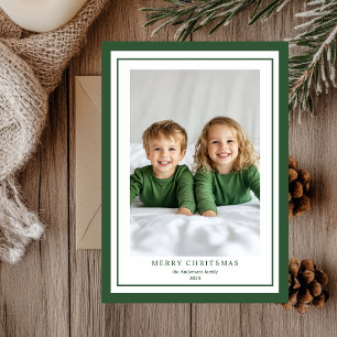 Foto för personlig Grönt God jul Inbjudningar