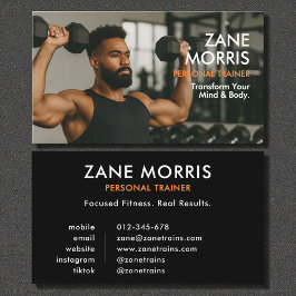 Foto för personlig tränare inom fitness visitkort