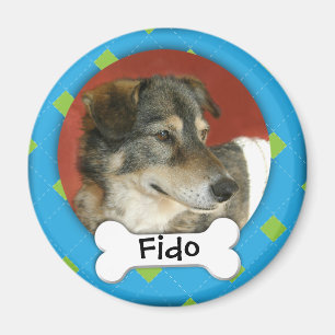 Foto för personligArgyle hund Magnet
