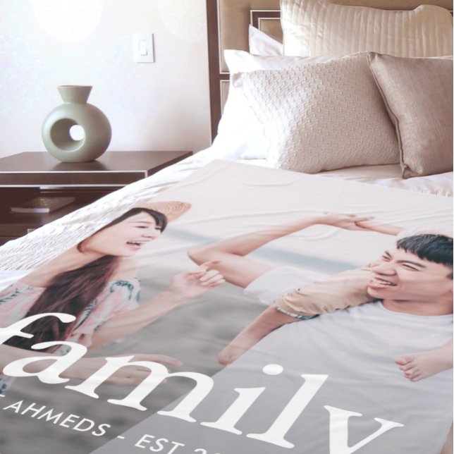 Foto för Personligen Familjetypografi Fleecefilt (Skapare uppladdad)