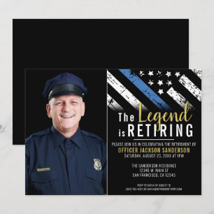 Foto för polisens Flagga av Thin Blue Line Pension Inbjudningar