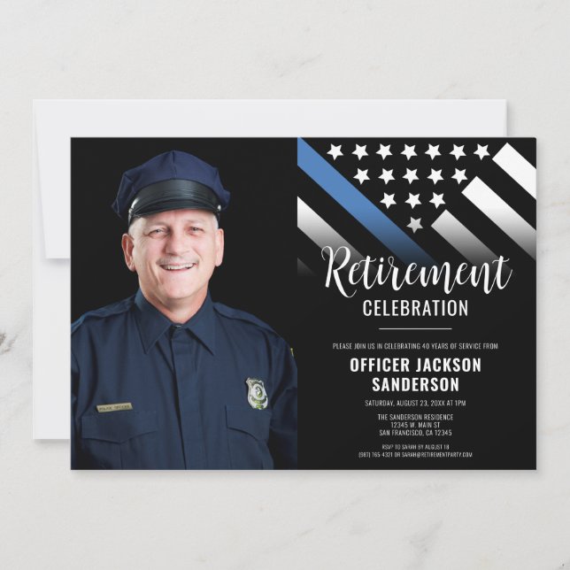 Foto för polisens Pension Blue Line Tillsatta laga Inbjudningar (Framsida)