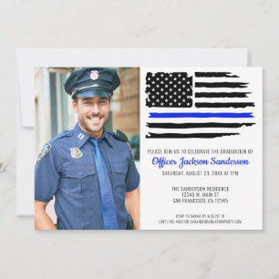 Foto för polisens Studenten Blue Line Tillsatta la Inbjudningar