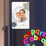 Foto för popup-konturblommor, redigerbart Tillfäll Magnet<br><div class="desc">Modern och feminin fotomagnet i neutralt med beige, grått och blått. I designen finns abstrakt popkonsblommor med färgstänk och ett runt foto ram. Fotografimallen har skapats för att du ska kunna lägga till ditt eget bild och formuleringen är helt redigerbar för kostym var och en av tillfälle. Det står för...</div>