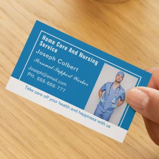 Foto för professionell Registrerad sjuksköterskeka Visitkort