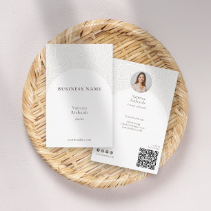 Foto för QR-kod för vit elegant Visitkort