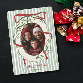 Foto för Red Grönt Hand plockade God jul-familjen Inbjudningar