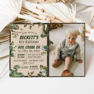 Foto för Reptile Barns födelsedag Party Inbjudningar