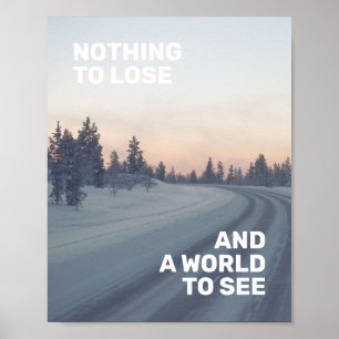 Foto för Rosa av Grått-natur för inspirationspress Poster