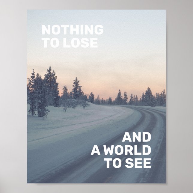 Foto för Rosa av Grått-natur för inspirationspress Poster (Framsidan)