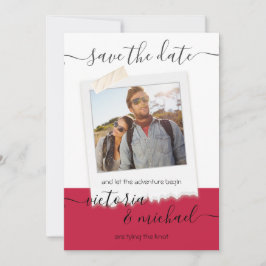 Foto för Rustic Bröllop Äventyr Spara datum Inbjudningar