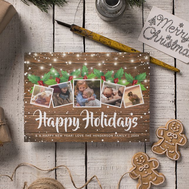 Foto för Rustic Land Winter Glad helg Julkort (Skapare uppladdad)