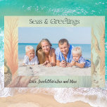Foto för sjöar och Hälsning Beach Julkort<br><div class="desc">Seas och Hälsning är ett unikt och festligt sätt att din strandsemester med nära och kära under julhelgen. Våra Beach Photo-Helgdagskort fångar värmen och andan hos din tropiska flykting och transporterar dina vänner och familj till ett kustparadis. Med fokus på strand-, kust- och havsteman ger våra kort en aning solljus...</div>