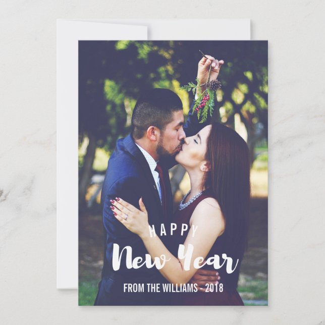 Foto för skissad Personlig i gott nytt år Julkort (Framsida)