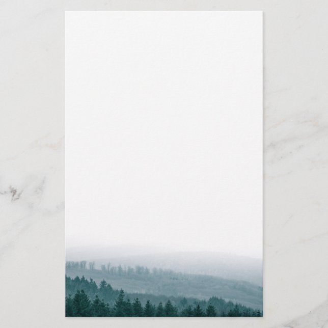 Foto för skogNatur i gräs träd Brevpapper (Framsida)