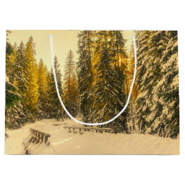 Foto för skogsnatur i Gräs täckt av snö