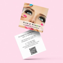 Foto för skönhetshård för Professionell - Makeup Q Fyrkantigt Visitkort