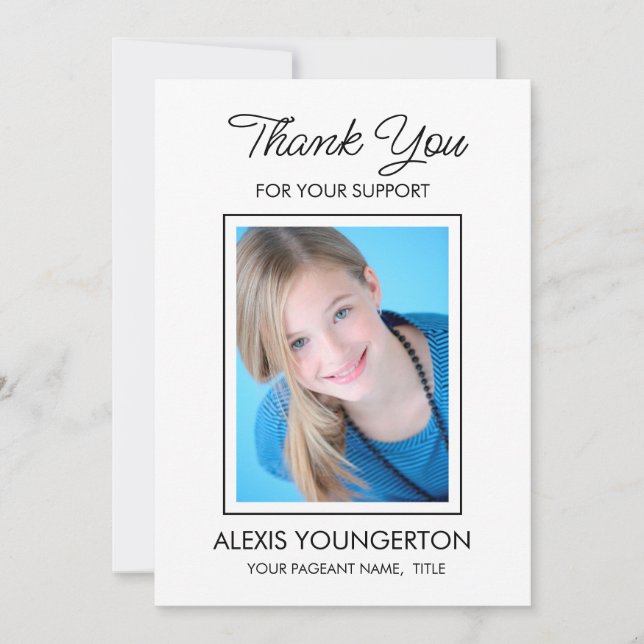 Foto för skönhetstävling Sponsor Tack (Framsida)