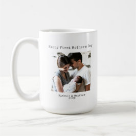 Foto för skrivmaskin Lycklig First Mors dag Kaffemugg