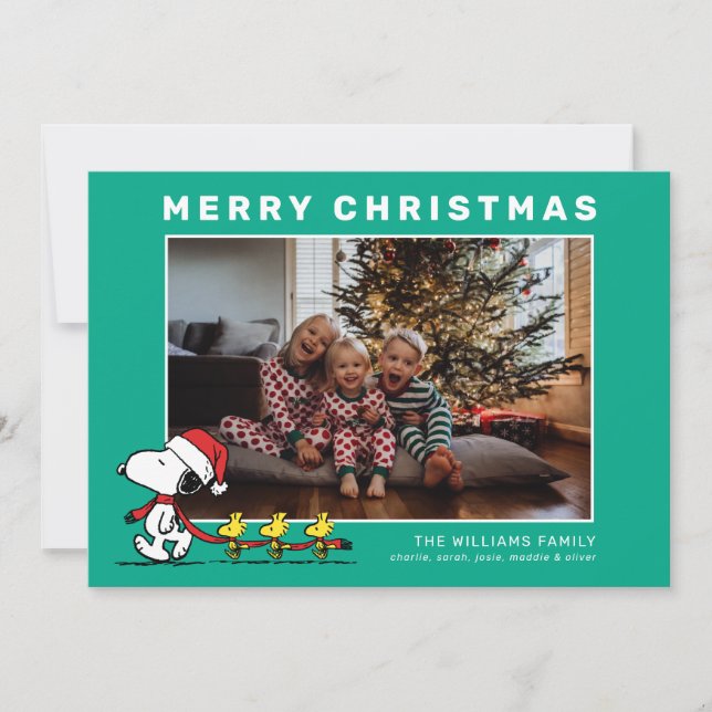 Foto för Snoopy & Friends Julfamilj Julkort (Framsida)