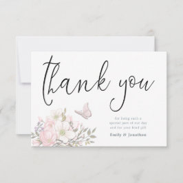 Foto för Snyggt av vattenfärg Magnolias-skript Tack Kort