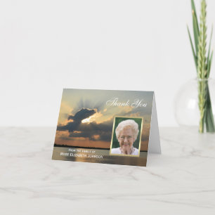 Foto för solnedgång Sympathy Tackkort Card-ram