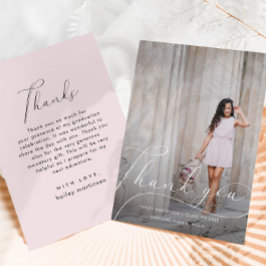 Foto för Studenten Tack med elegant-skript Kort