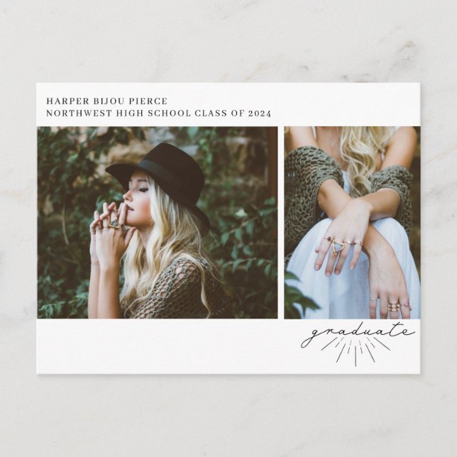 Foto för Studentfest av linjebild Vykort (Framsida)