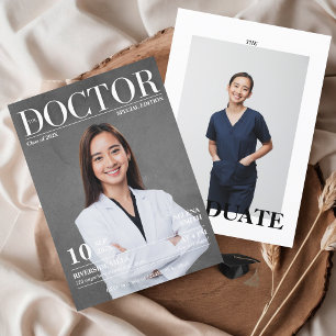Foto för Studentfesten Magazine Cover Doktor Inbjudningar