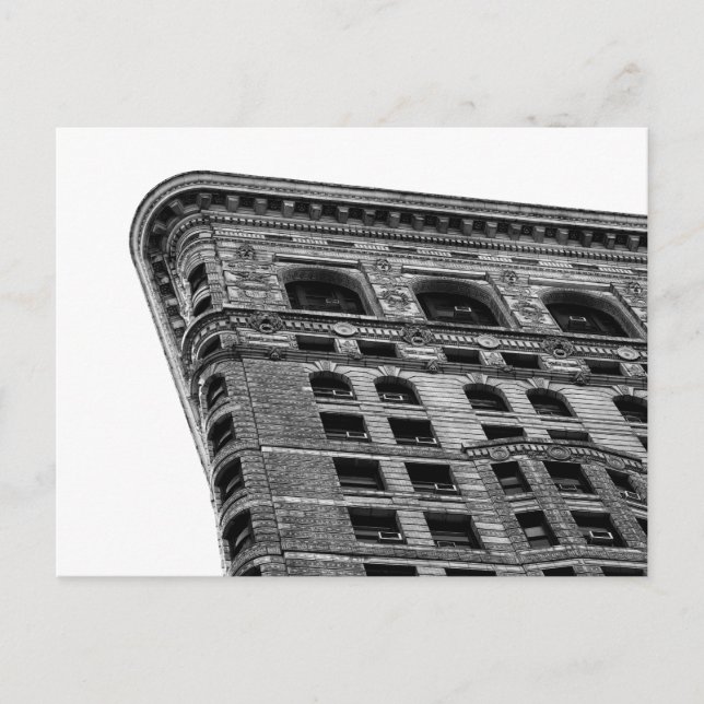 Foto för svart- & vitFlatiron byggnad i NYC Vykort (Framsida)