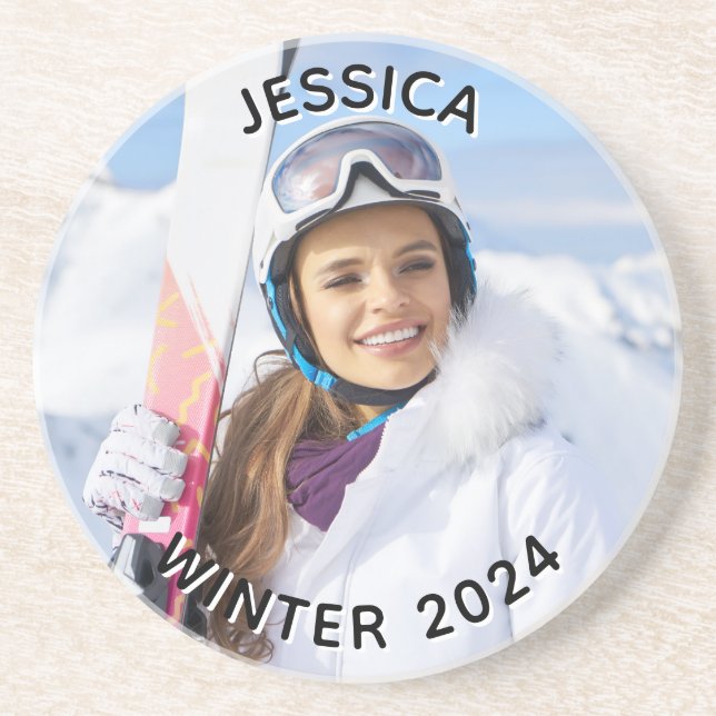 Foto för svartvit böjd textfamilj underlägg (Framsidan)