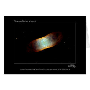 Foto för teleskop för IC 4406 Hubble för Hälsningskort